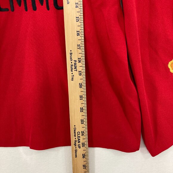 INC International Concepts Large Red Floral Embroidered Flare Sleeve Sweater - Picture 6 of 11